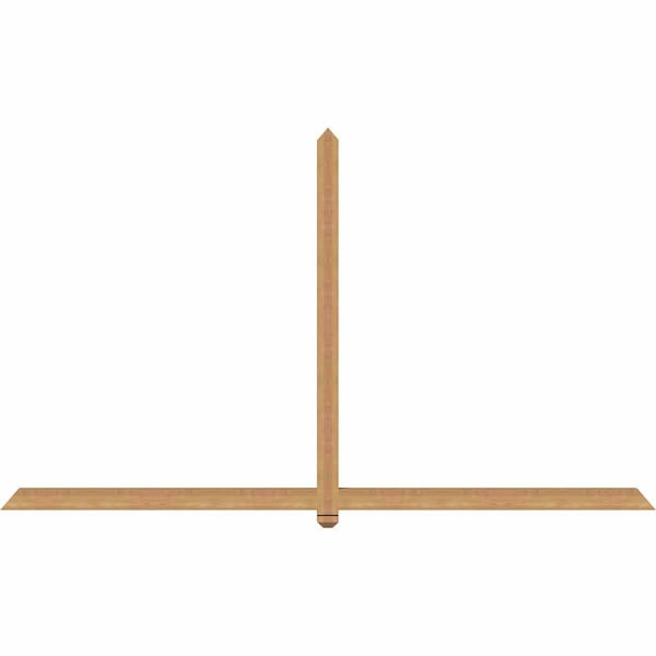 Ekena Millwork Eugene Smooth Timber Gable Bracket, Western Red Cedar, 108"W x 63"H x 3 1/2"D x 3 1/2"F, 14/12 Pitch GBW108X63X0404EUG00SWR - main